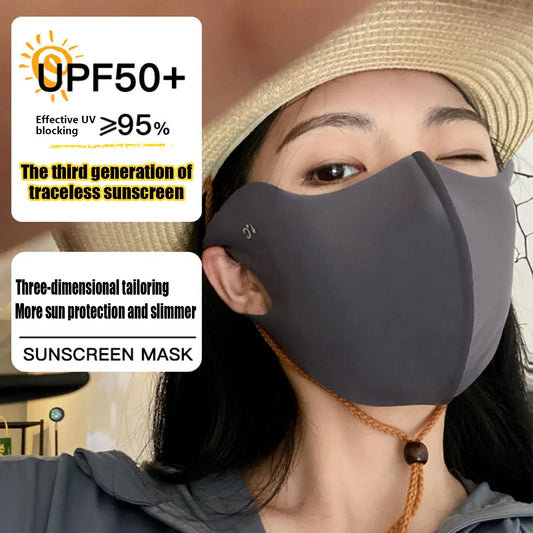 Women's Ice Silk UV Face Cover – UPF 50+ Cooling Sun Mask UV Face Cover Oasis Select