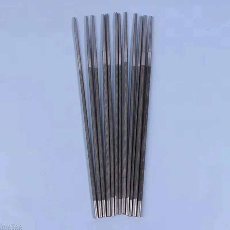 12-Piece Chainsaw Round File Set – 3.5–5.5mm High Carbon Steel