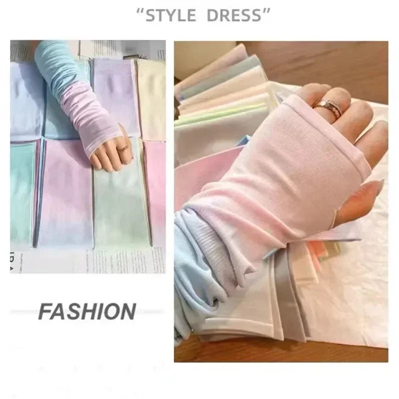 Gradient Sunscreen and Colorful Ice Silk Sleeves Peaceful Pleasures Health and Wellness