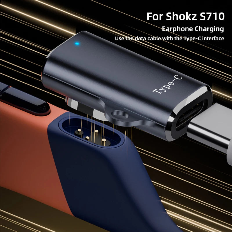 Portable Headphone Charger Adapter for SHOKZ OpenSwim Pro S710 USB C Fast Charging Converter for Shokz Magnetic Connector Peaceful Pleasures Health and Wellness