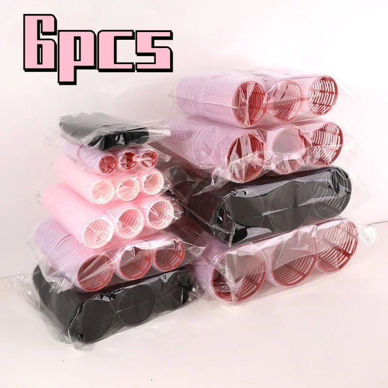 6Pcs Hair Rollers Heatless Curlers No Heat Hair Bangs Volume Salon Hairdressing Curlers Sticky Hair Styling Tool Peaceful Pleasures Health and Wellness