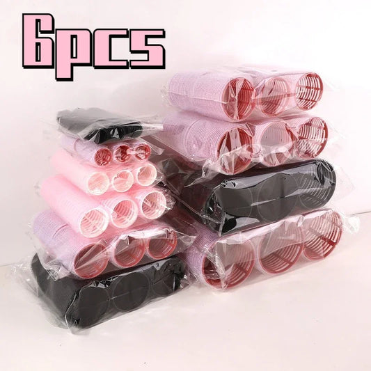 6Pcs Hair Rollers Heatless Curlers No Heat Hair Bangs Volume Salon Hairdressing Curlers Sticky Hair Styling Tool Peaceful Pleasures Health and Wellness