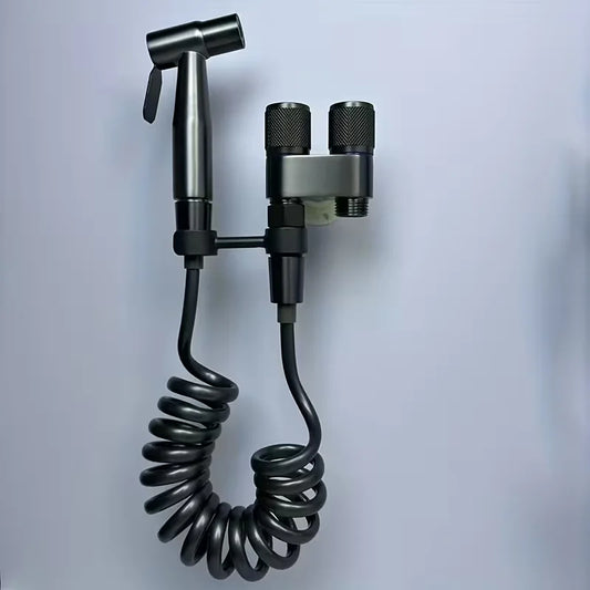 Wall-Mounted High-Pressure Toilet Spray Gun | Bathroom Cleaner Bathroom Spray Gun Peaceful Pleasures Health and Wellness Gray Suit