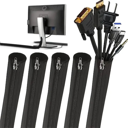 1/2/4Pcs Black Data Cable Organizer Self-adhesive Desktop Cable Organizer Network Cable Headphone Storage Device Peaceful Pleasures Health and Wellness