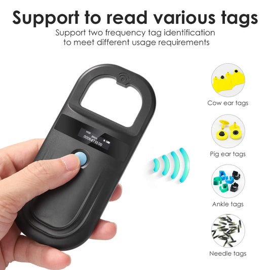 Pet Microchip Scanner 134.2KHz 125kHz Dual Frequency USB Bluetooth Animal RFID Reader FDX-B Glass Chip Tag Scanner Peaceful Pleasures Health and Wellness