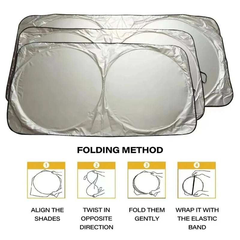 Car Windshield Sun Shade Car Sunshade Cover Visor Protector Interior Anti UV Sun Windscreen Folding Parasol Auto Accessories Peaceful Pleasures Health and Wellness