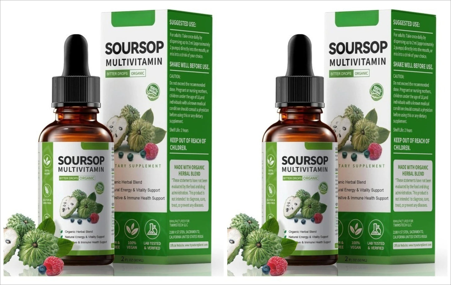 Graviola Soursop Bitters Drops 5000mg – Immune & Digestive Support
