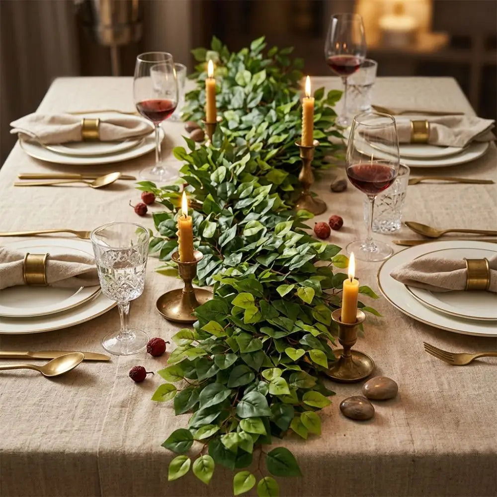 Artificial Silk Willow Vine Garland 180cm – Green Leaf Décor