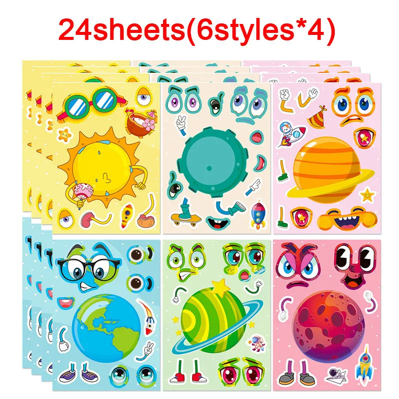 Make Sport Balls Puzzle Sticker Kids Party Game Toys DIY Football