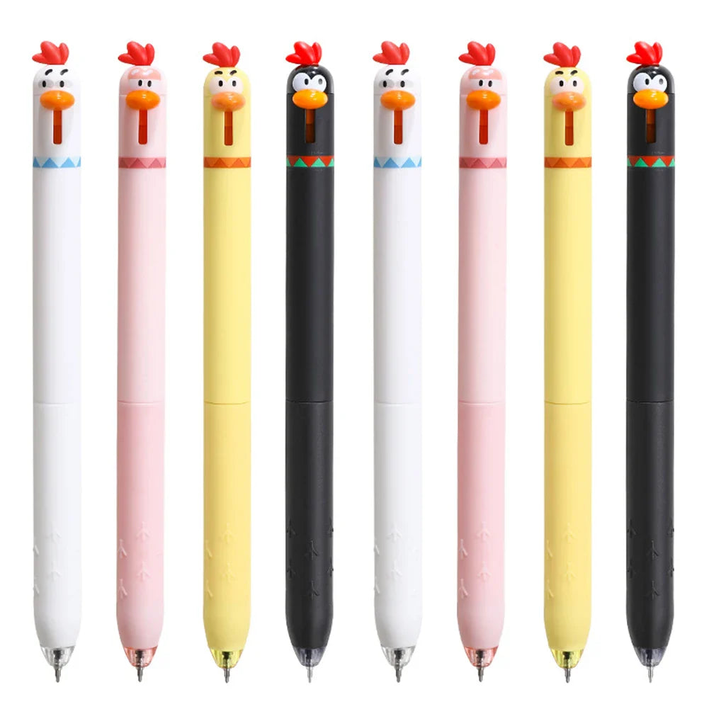 4-Pack Cute Chicken Novelty Gel Pens – 0.5mm Black Ink