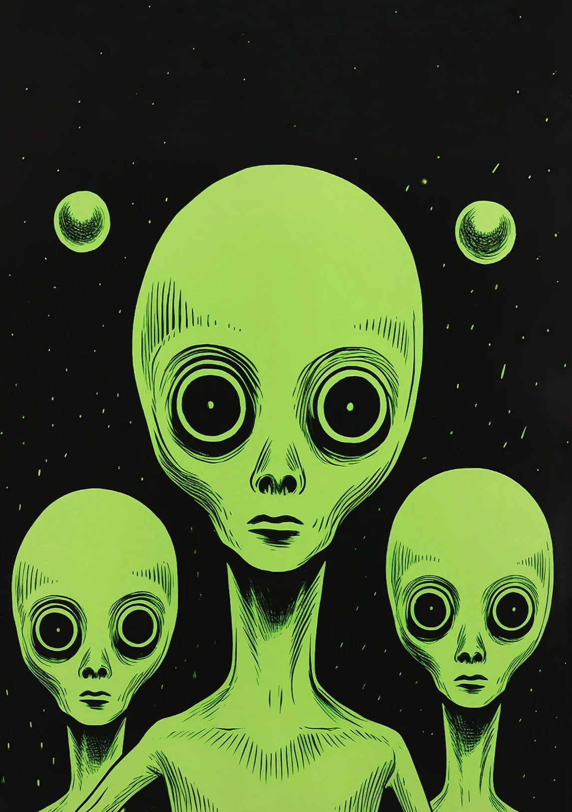 UFO Alien Cow Abduction Canvas Print | Retro Sci-Fi Wall Art Canvas Wall Art Print Peaceful Pleasures Health and Wellness