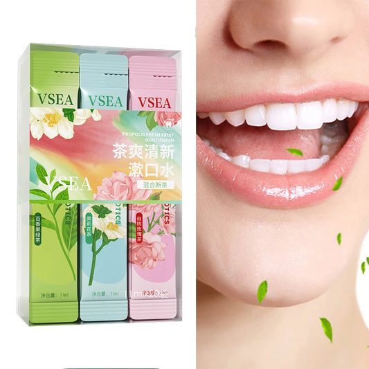 20PCS Mixed New Tea Mouthwash Fresh Breath Independent Packaging Portable Mouthwash Peaceful Pleasures Health and Wellness mixed new tea mouthw Combo adults