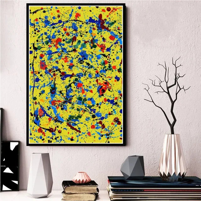 Jackson Pollock Abstract Canvas Wall Art Print | Home Decor Canvas Wall Art Peaceful Pleasures Health and Wellness 14 50x70cm Unframed