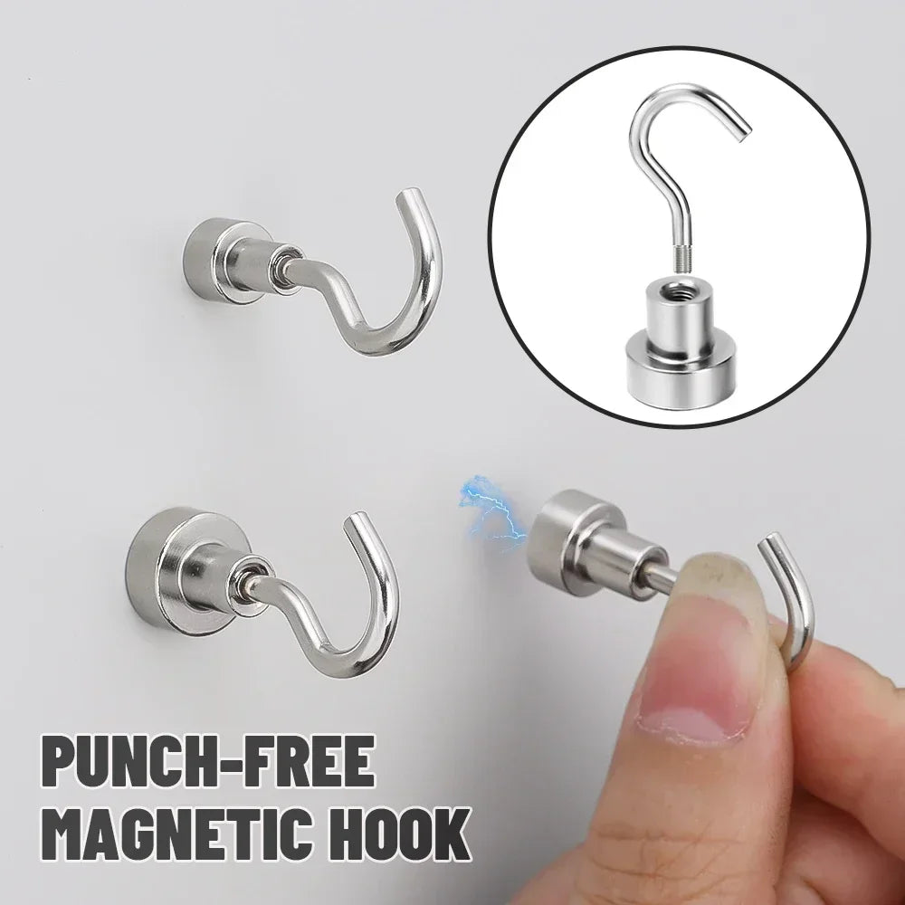 NdFeB Magnetic Hooks 5/10 Pack – Strong Wall Hooks for Home Magnetic Wall Hooks Peaceful Pleasures Health and Wellness