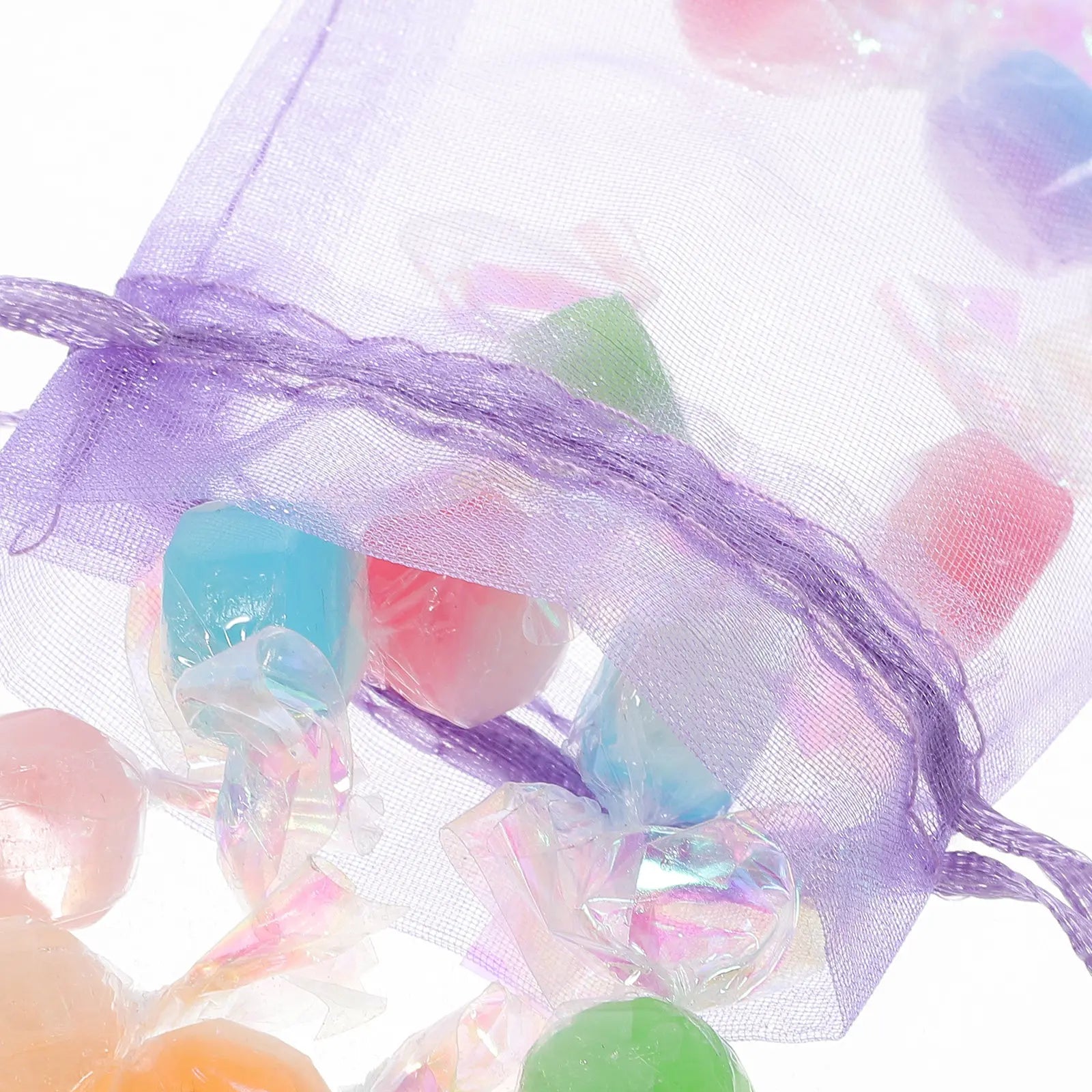 50 Pcs Gift Bag Jewelry Packaging Pouches Drawstring Bags Small Sachets for Business Sheer Organza Peaceful Pleasures Health and Wellness