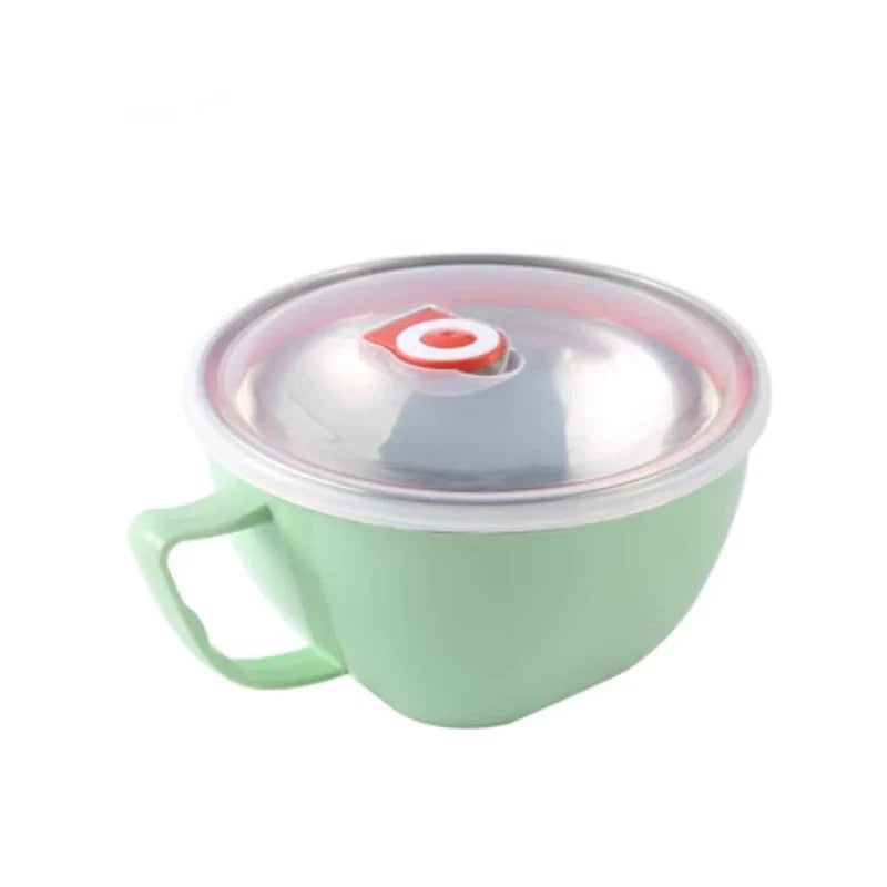 Stainless Steel Bowl with Handle – Anti-Scald Noodle Bowl