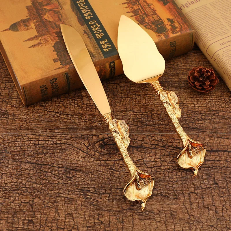 2Pcs Wedding Cake Knife and Shovel Pizza Bread Knife Wedding Supplies Cake Knife Triangle Bread Shovel Baking Tools Peaceful Pleasures Health and Wellness Style 9
