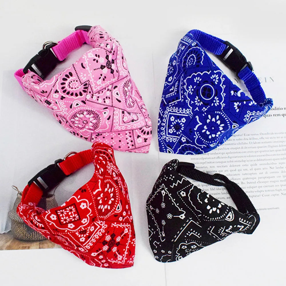 Pet Bandana Collar Scarf for Dogs Puppy & Cat Small Medium Large Dogs Adjustable Collars Red Blue Black Pink Stylish Dog Collar Peaceful Pleasures Health and Wellness