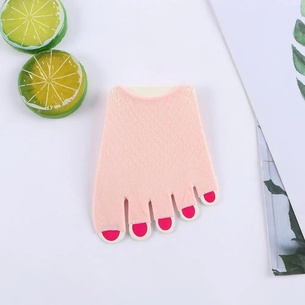 Women's Invisible Non-Slip Open Toe Mesh Cotton Liner Socks