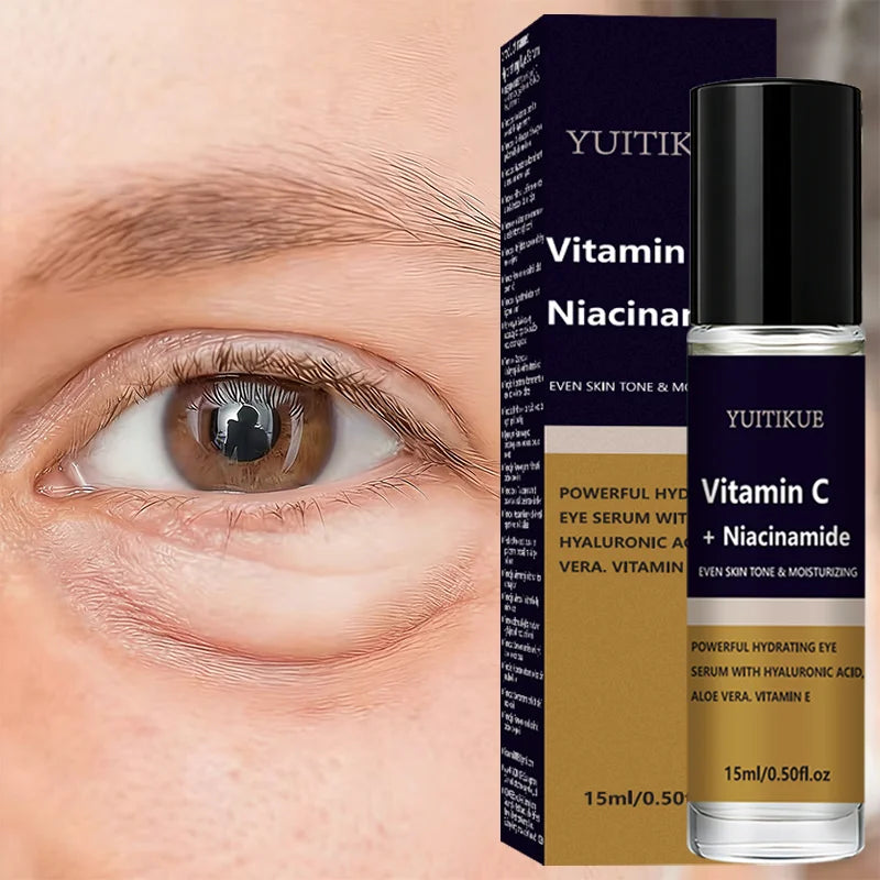 YUITIKUE Vitamin C + Niacinamide Eye Serum | With Hyaluronic Acid & Aloe Vera | For Even Skin Tone & Deep Hydration 15ml Peaceful Pleasures Health and Wellness