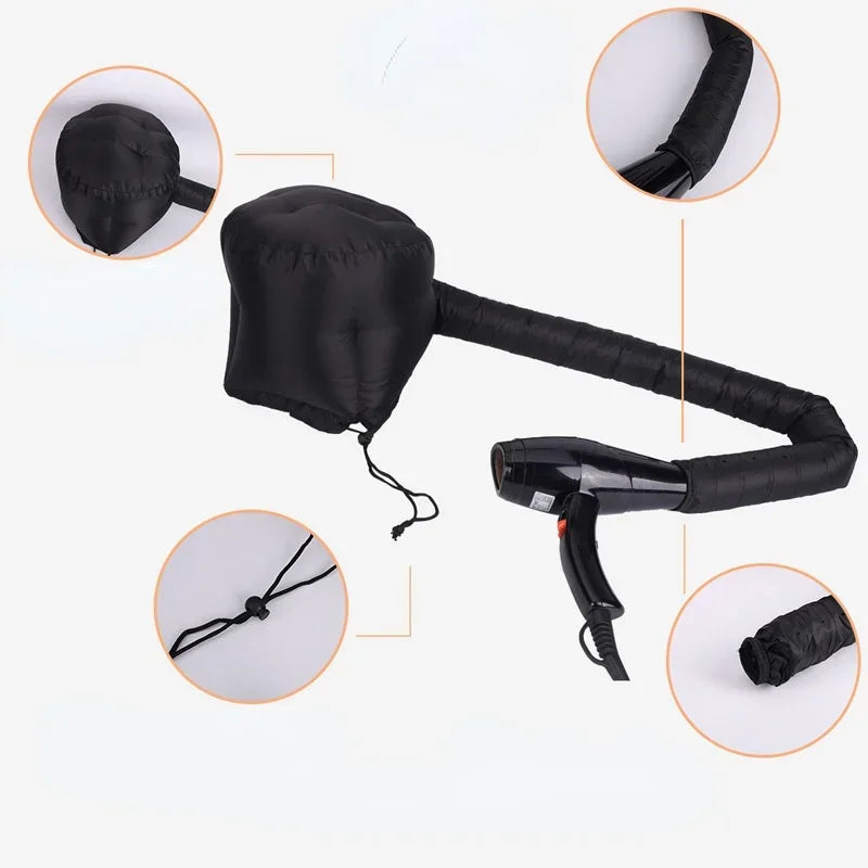 Portable Hair Bonnet Dryer Cap Gorro Secador Touca Difusora Steamer Quick Dry Baked Oil Care Diffuser Drying Hairdressing Tools Peaceful Pleasures Health and Wellness