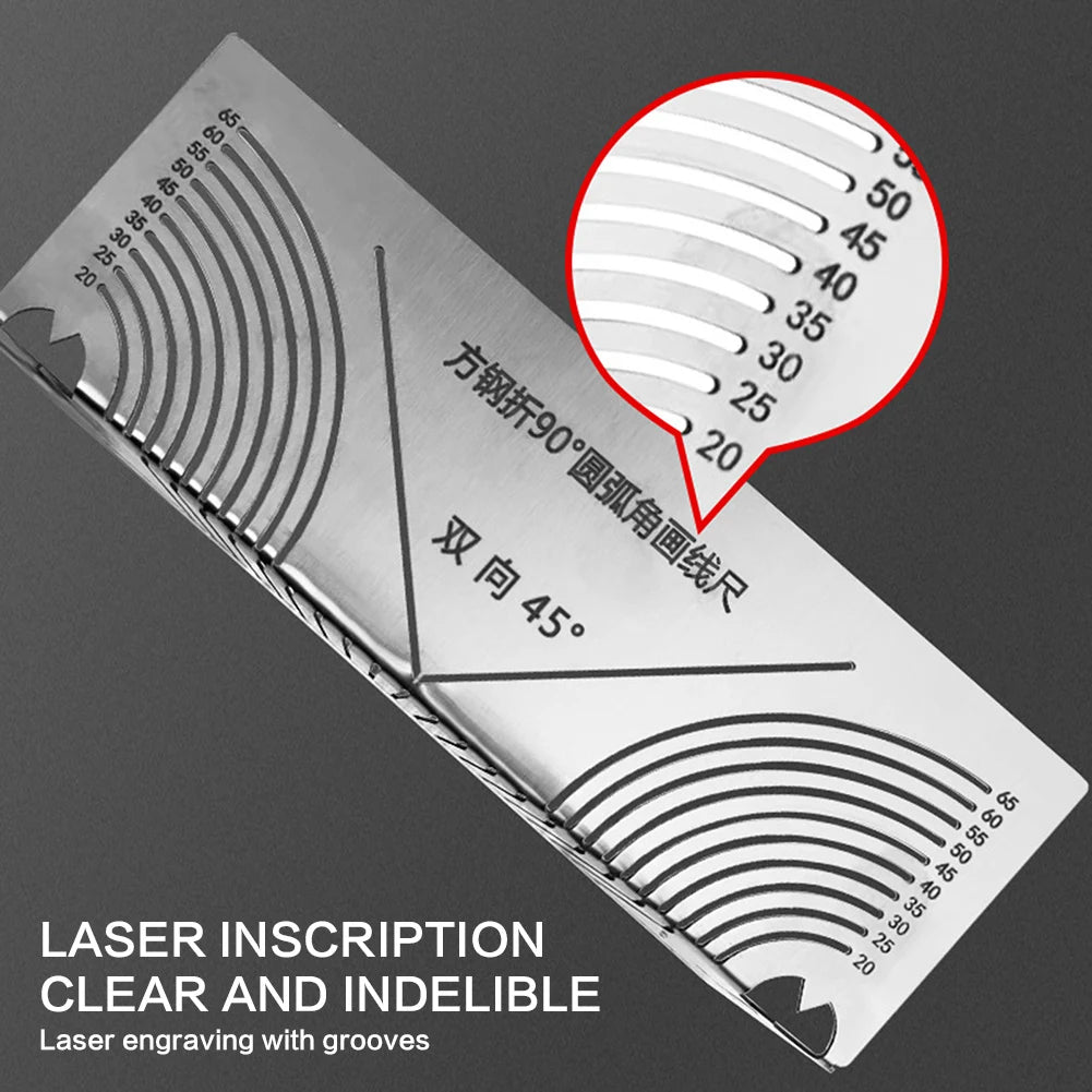 Precision-Flex Angle Arc Marking Tool Metal Fabrication Pipe Saddle Cutting Guide All In 1 Measuring For Welding Metalworking Peaceful Pleasures Health and Wellness
