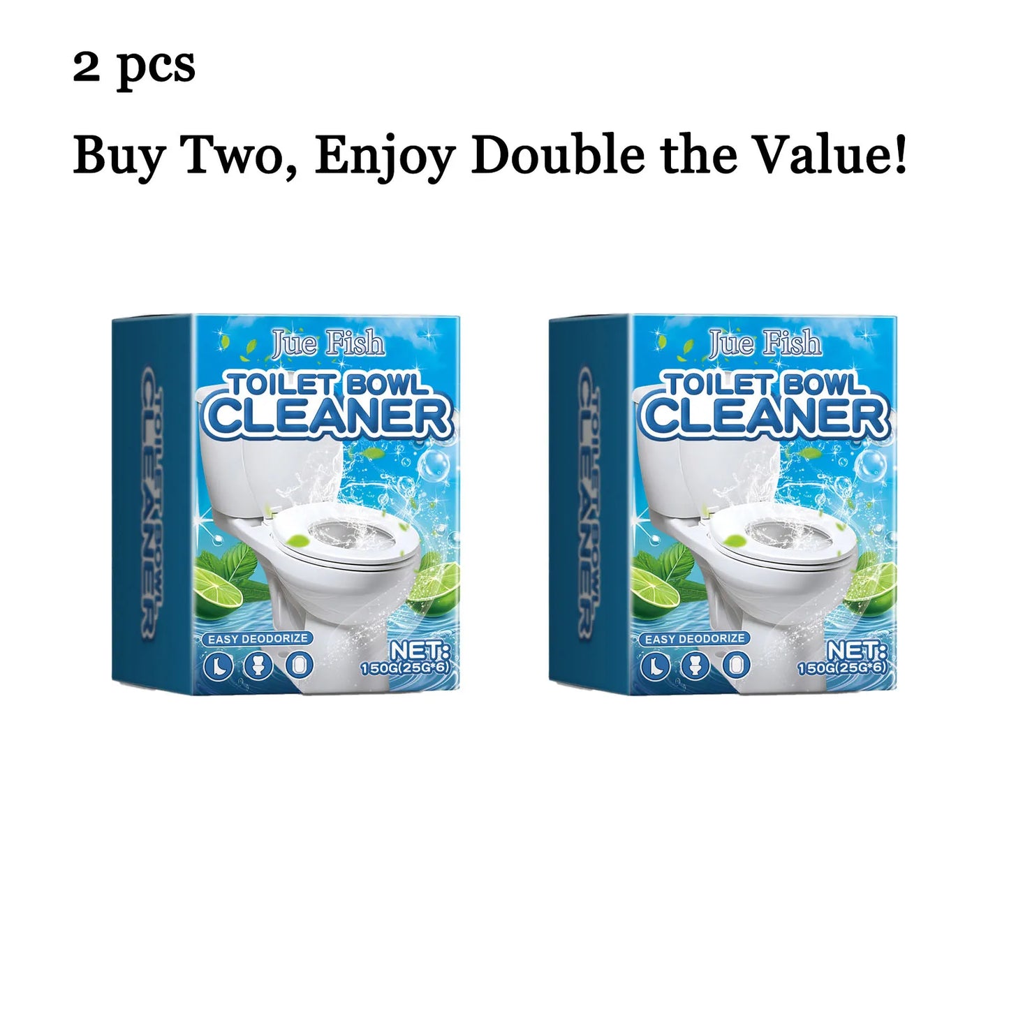 Jue-Fish Toilet Cleaning Tablets 6-Pack | Remove Stains & Descale