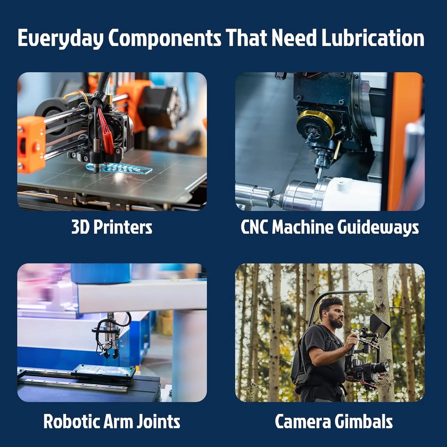 3D Printer Lithium Grease – Lubricant & Noise Reduction, High-Temp Anti-Corrosion, for Rails/Lead Screws/Bearings + Brush Peaceful Pleasures Health and Wellness