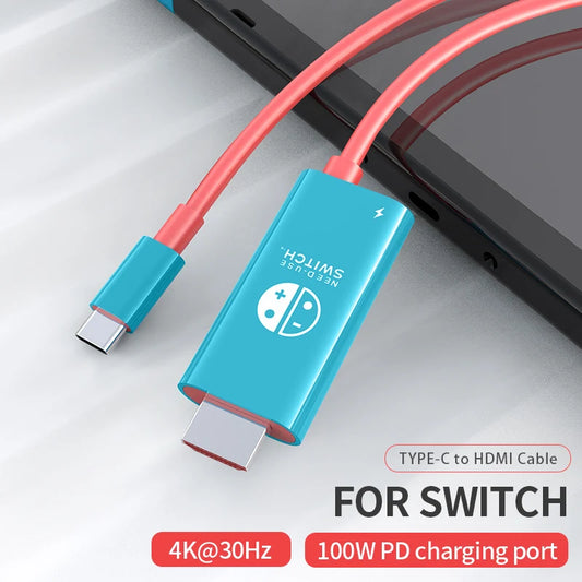 USB-C to HDMI 4K Cable 100W PD Charging 2m – MacBook Steam Deck USB-C HDMI Adapter Cable Peaceful Pleasures Health and Wellness 103010557