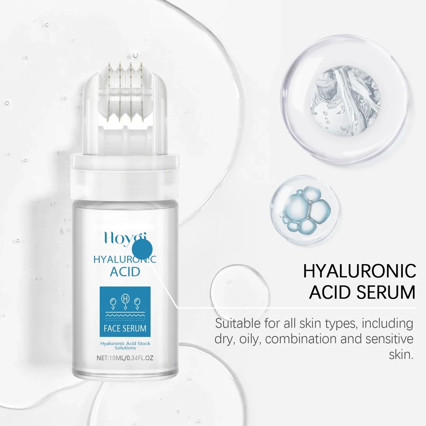 Hyaluronic Acid Microneedle Roller Serum – Hydrate & Brighten