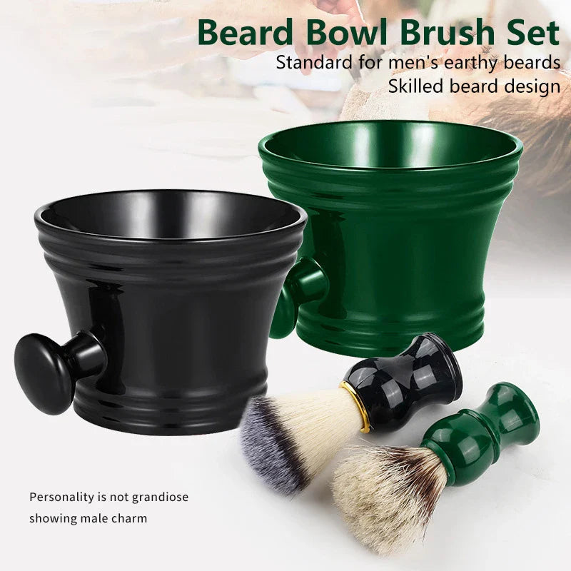 Men's Shaving Brush & Soap Bowl Set – Barber Lather Kit