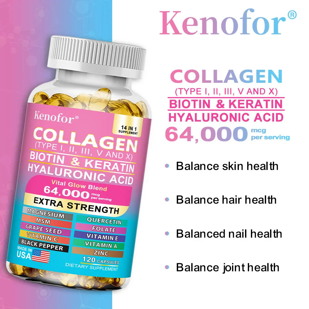 Kenofor Complex Collagen Capsules – Skin, Hair, Nails & Joints