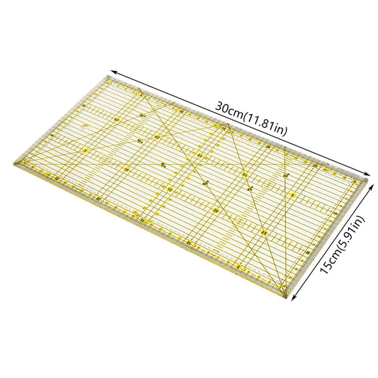 30x15cm Acrylic Patchwork Quilting Ruler | Clear Cutting Tool Quilting Ruler Oasis Select