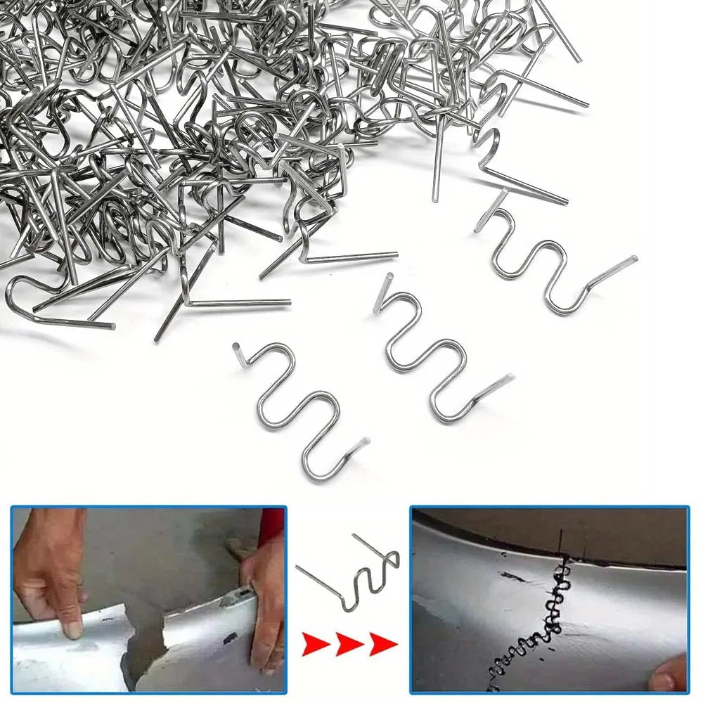 100-300pcs 0.8mm Hot Stapler Staples for Plastic Bumper Repair - Pre-Cut Stainless Steel Wave Nails for Car Welding Tool Peaceful Pleasures Health and Wellness