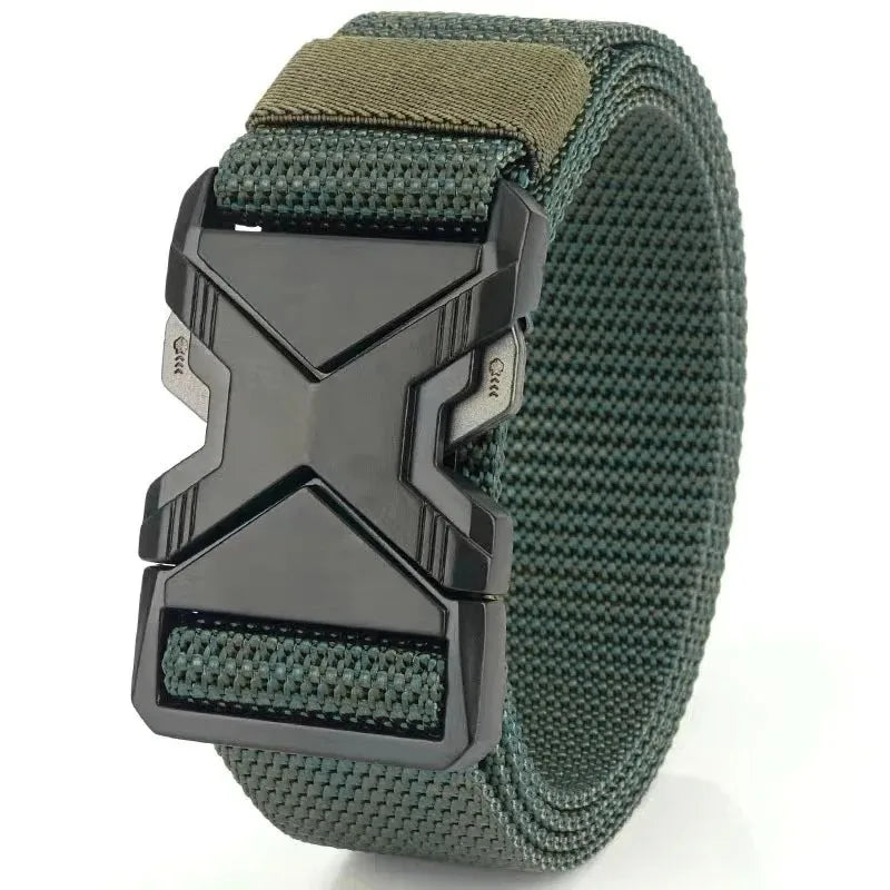 1pc Men's Tactical Sports Belt, Adjustable Quick Release Buckle Multipurpose Outdoor Training Mountaineering Belt For Ideal Gift Peaceful Pleasures Health and Wellness Army green 125cm