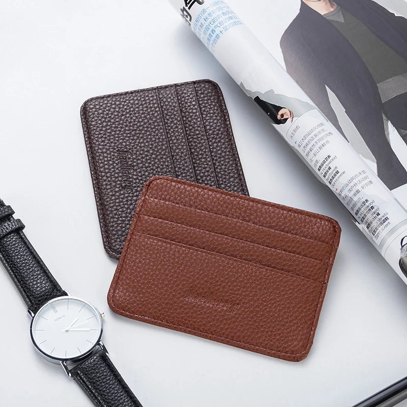 Women Slim Minimalist Wallet Ultra-Thin Wear-resistant Large Capacity Wallet for Money Business Cards Peaceful Pleasures Health and Wellness