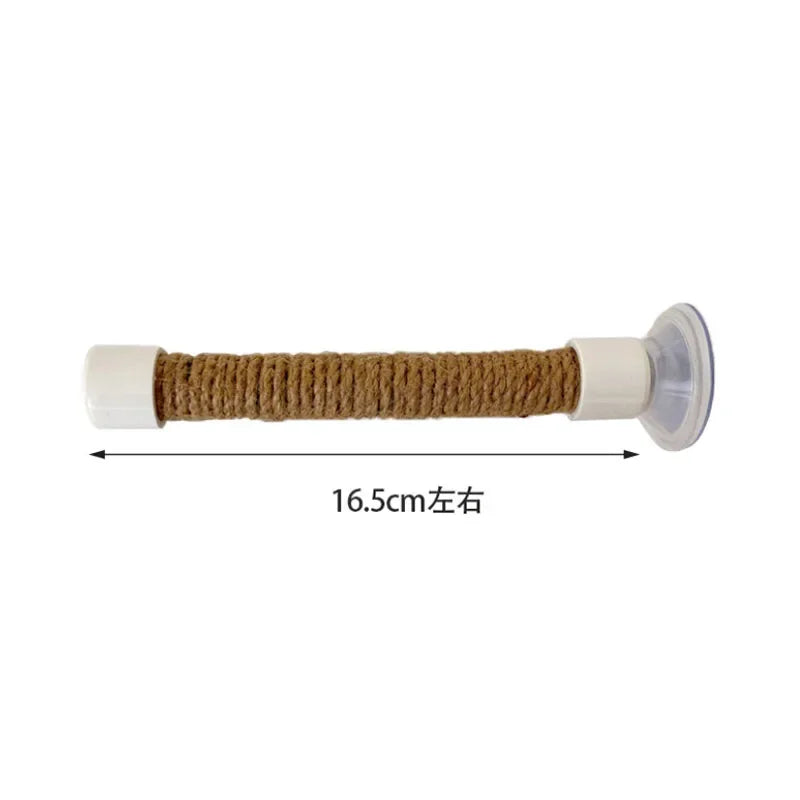 Hemp Rope Bird Perch with Suction Cup | Parrot & Small Pet Toy