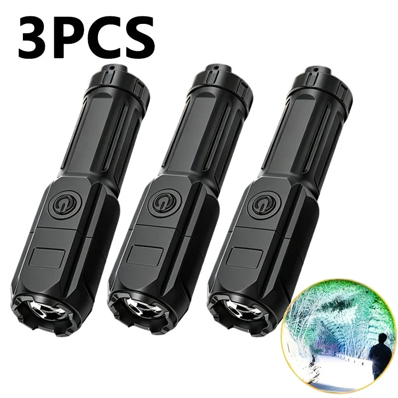 ZHIYU LED Rechargeable Zoomable Flashlight – Waterproof Torch