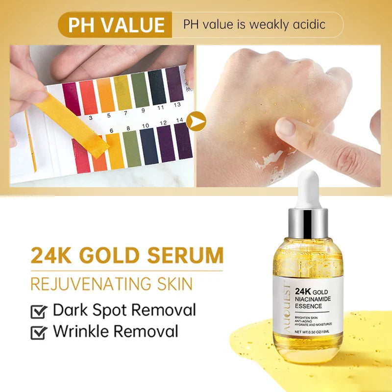 AUQUEST 24K Gold Niacinamide Face Serum – Brighten & Hydrate
