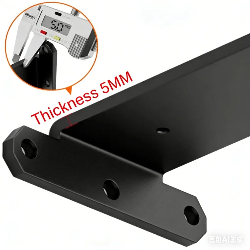 2PCS Heavy Duty Suspended Tripod Brackets,400kg Bearing,Floating Shelf Support Brackets,Hidden Wall Fixed Partition Storage Rack Peaceful Pleasures Health and Wellness