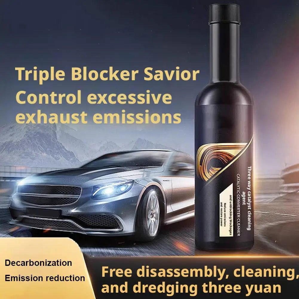 Catalytic Converter Cleaner No Disassembly Engine Knock Eliminator Carbon Deposit Remover Exhaust Purification Fluid Fuel System Peaceful Pleasures Health and Wellness