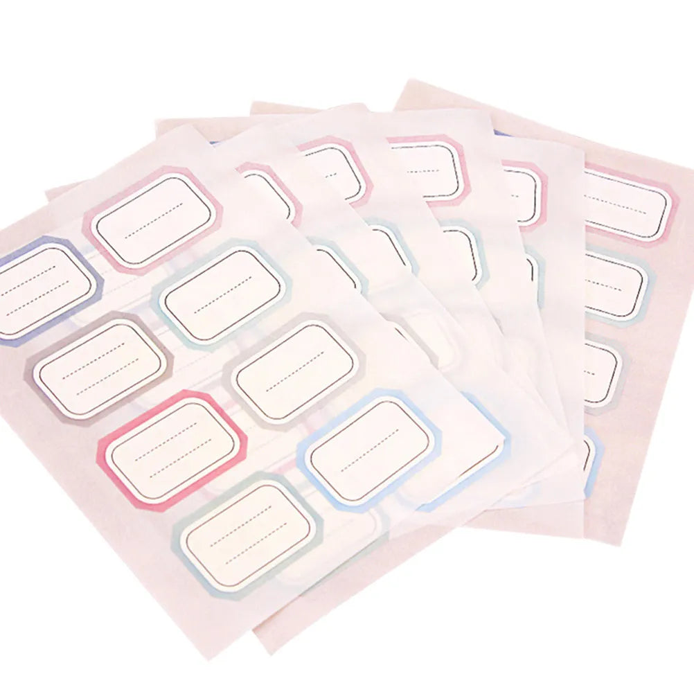 1Pack 6 Sheets Odorless Name Labels Stickers Self Adhesive for Teachers Students Homes Offices Shops Activities Peaceful Pleasures Health and Wellness