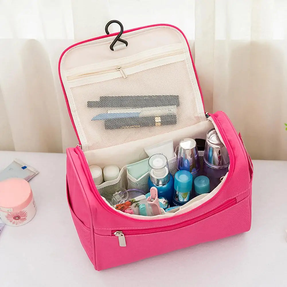 Travel Wash Makeup Bag,Large Capacity Cosmetic Organizer Waterproof Toilet Bag Portable Durable Toiletry Bag for Daily Use Peaceful Pleasures Health and Wellness
