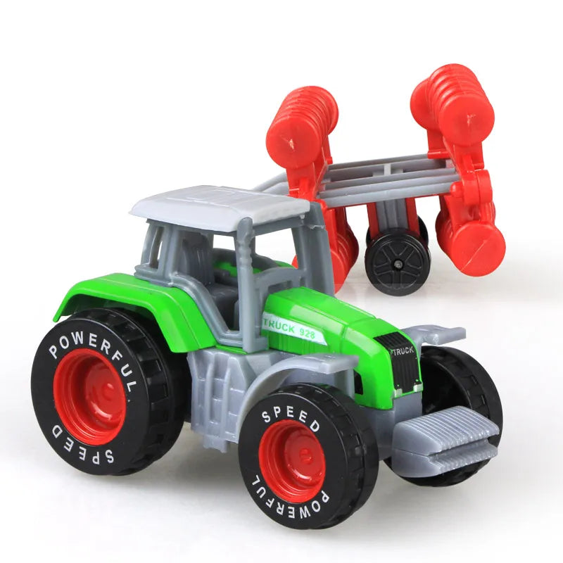 Diecast Farm Vehicles Mini Car Model Engineering Tractor Toys Kids