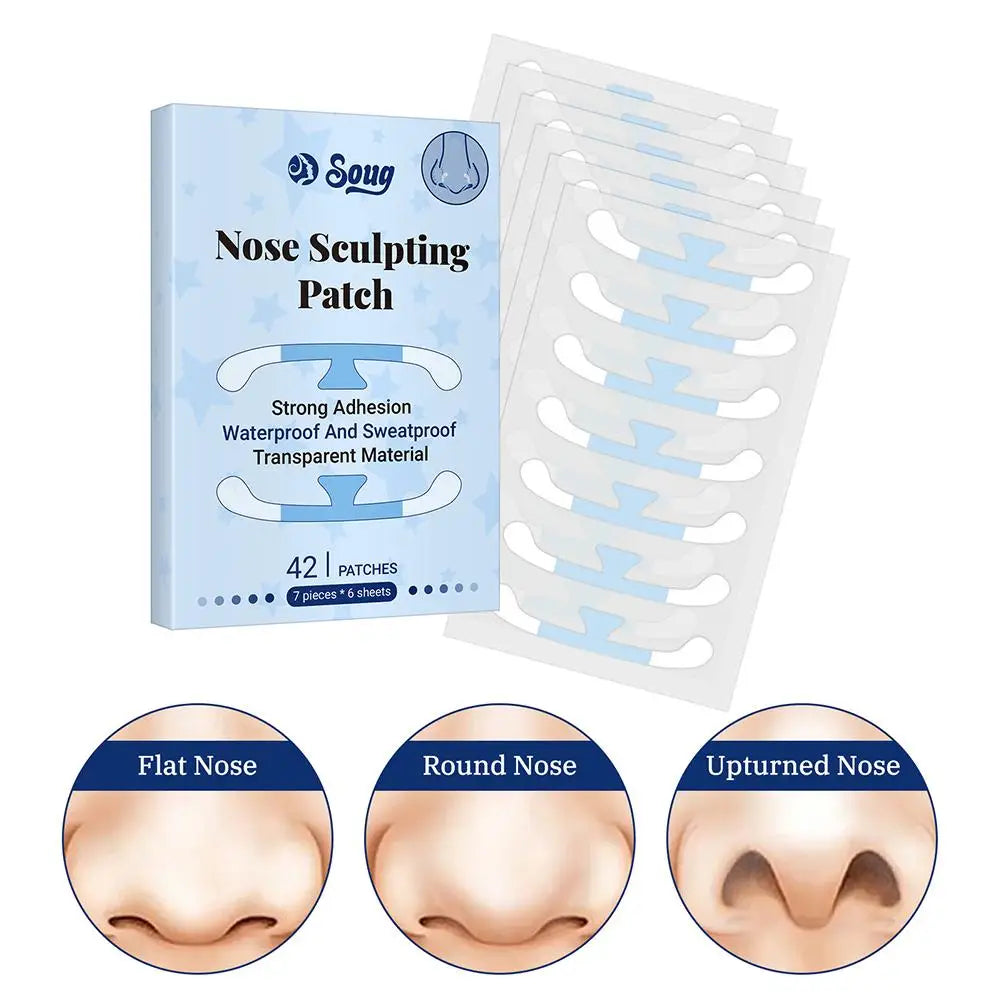 Invisible Nose Wing Slimming Stickers – 42pcs Nose Shaper Lifting Strips for Cosplay & Beauty Peaceful Pleasures Health and Wellness
