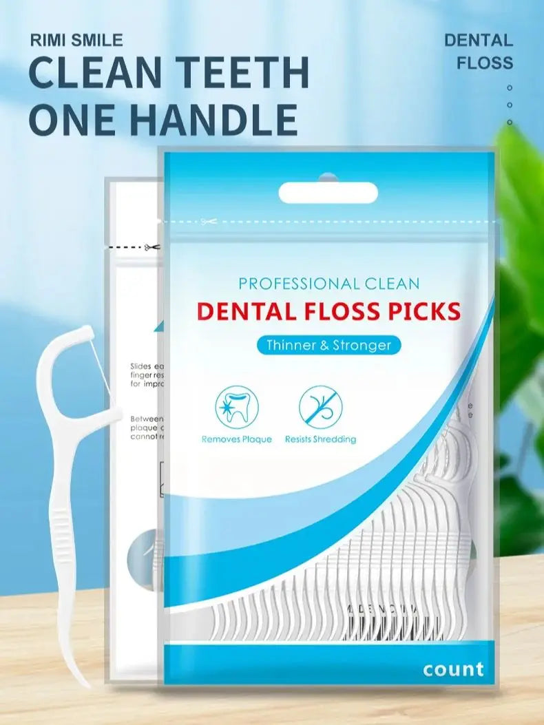 Ultra-Fine Silicone Toothpicks | Portable Dental Floss Picks