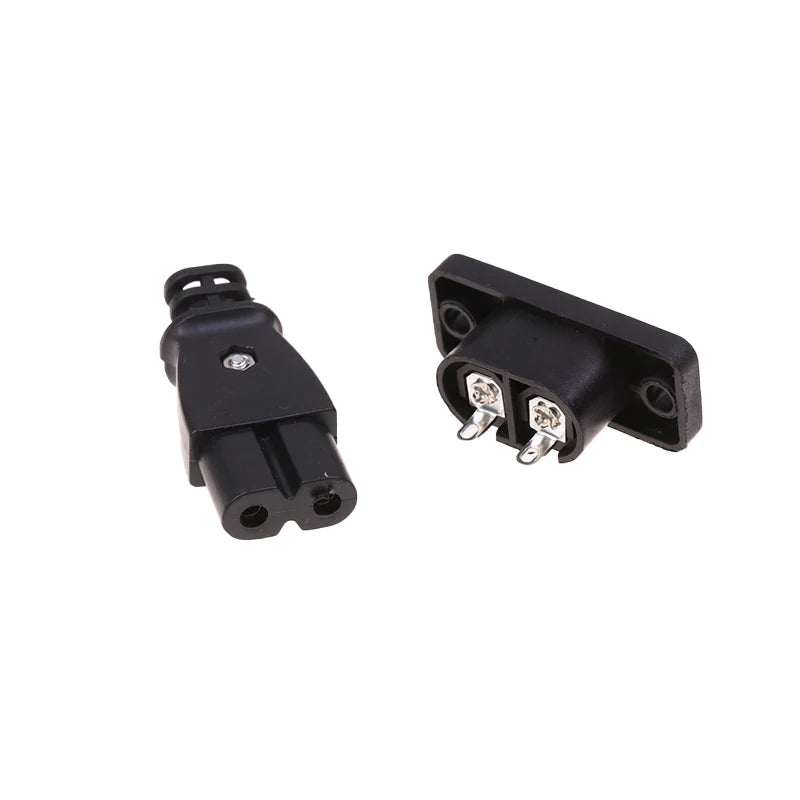 C8 Male Socket C7 Female Plug Embedded AC Connector 250V 35×15mm