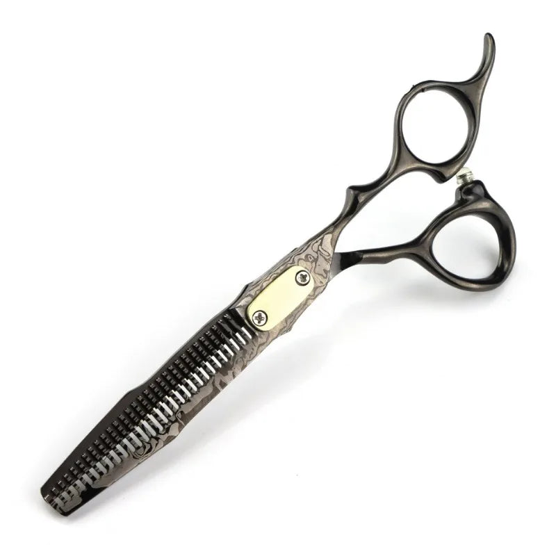 Professional Japan 440c Steel 6 Inch Hair Cutting Scissors Haircut Thinning Barber Cut Shears Hairdressing Scissors Peaceful Pleasures Health and Wellness thin 25-30