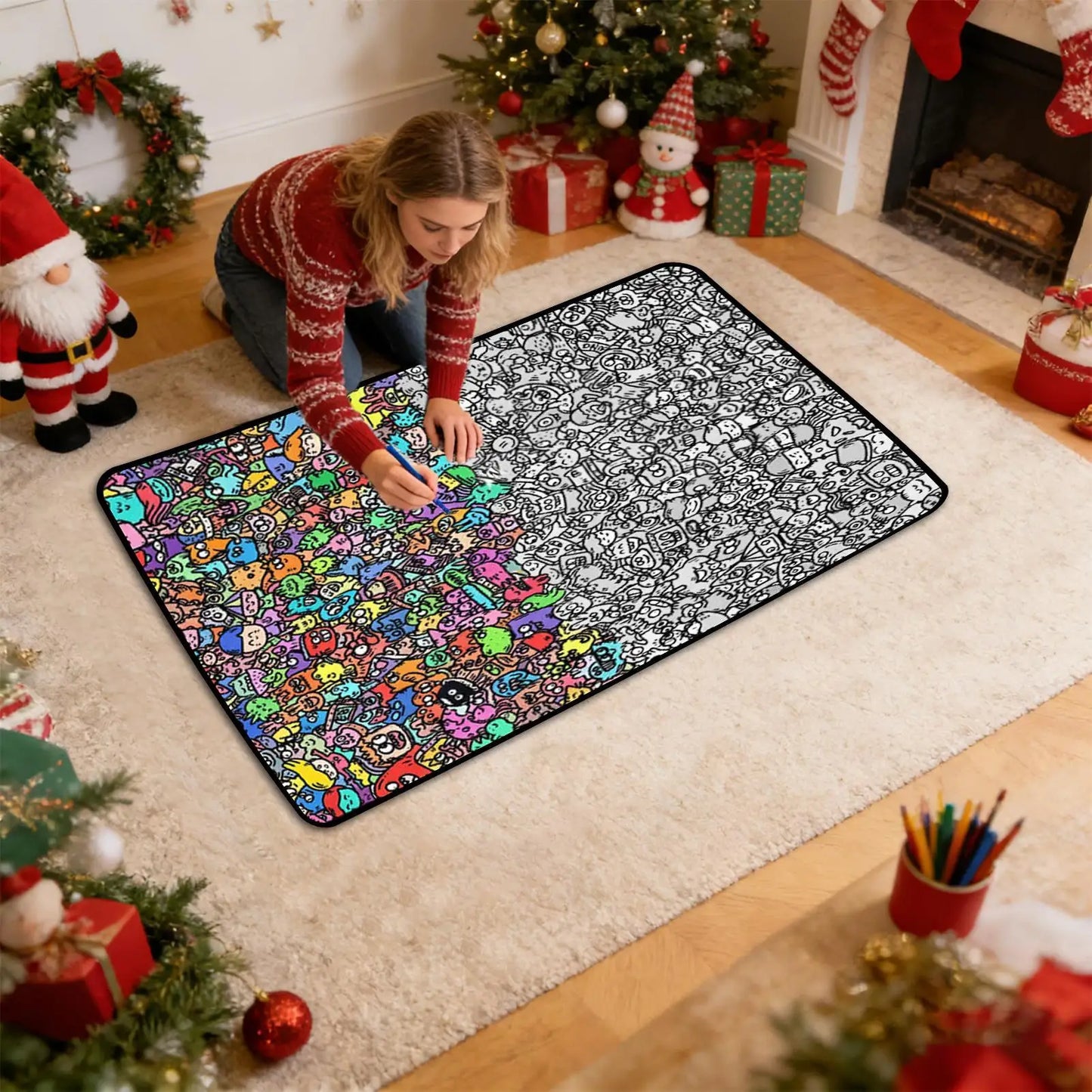 DIY Coloring Blanket with Markers | Lamb's Wool Art Blanket Gift