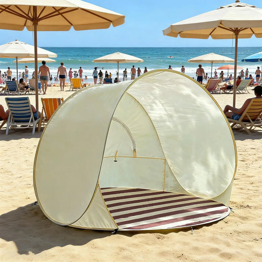 Pop-Up Beach Tent 3–4 Person | UPF 50+ Sun Shelter Canopy Pop-Up Beach Tent Oasis Select